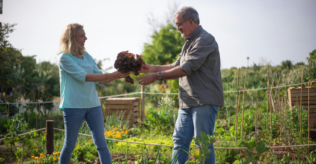 Couple on allotment